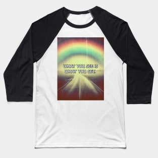 Inspirational quote artwork highway rainbow Baseball T-Shirt